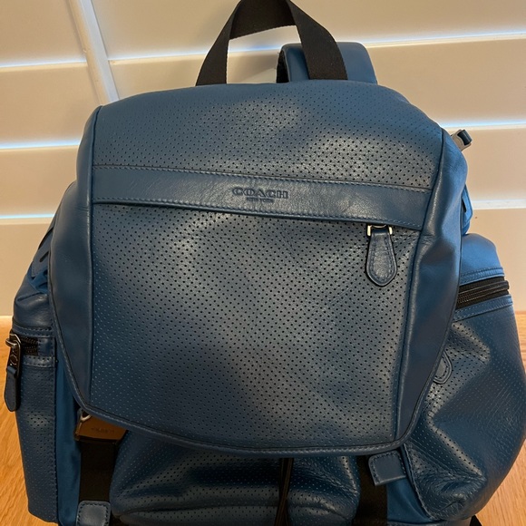 Coach Backpack in Blue. - Picture 2 of 13